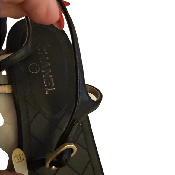 CHANEL Pearl Drop CC logo thongs 37C - Picture 6 of 12